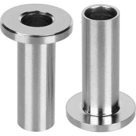 20 Pcs Manchons de Protection en Acier Inoxydable pour Garde-corps de Câble 3/16 Pouce Poteaux en Bois, Balustrade de Bricolage (1/3)