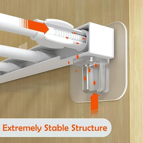 Lot de 20 supports muraux adhésifs sans perforation - Support mural fixe - Planches de support triangulaires (1/3)