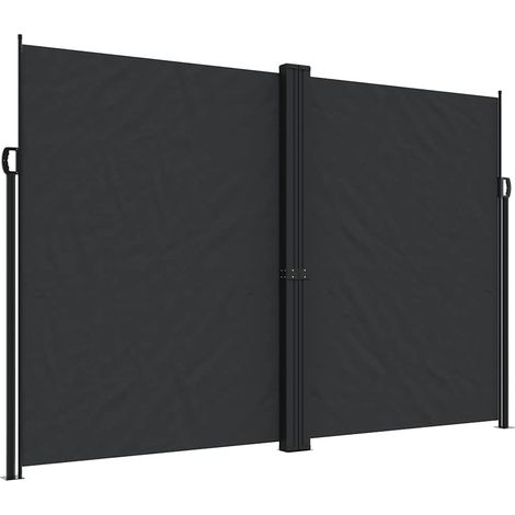 Maison Exclusive - Seitenmarkise Ausziehbar Schwarz 220x600 cm