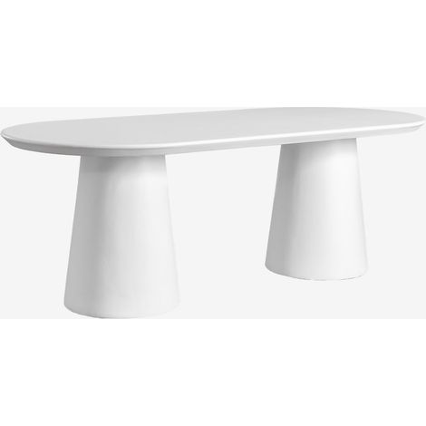 SKLUM Ovaler Gartentisch 220x95 cm aus Zement Noemi