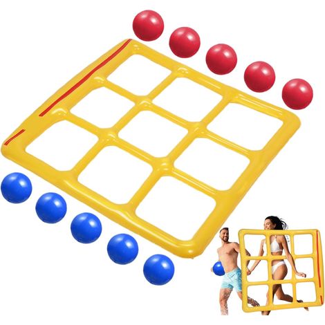 Jeux de Piscine Jeux de Piscine pour, Flotteur Gonflable, équipement de Sport avec 10 balles pour l'extérieur, la Famille, Les Voyages, Le Jardin, Le lac (1/5)
