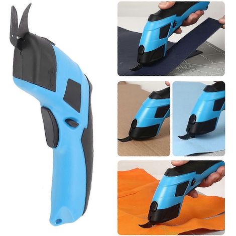 Ciseaux électriques sans fil, stables et anti-blocage, rechargeables, pour tissus, carton, moquette, cuir, feutre. Édition 0210 (1/5)