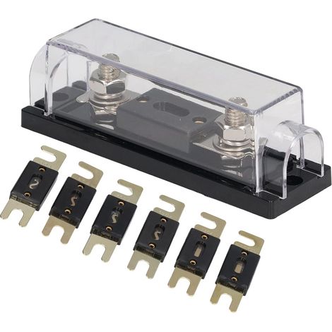 6 Stück 48V ANL-Sicherungen mit Sicherungshalterblock 60A, 80A, 100A, 150A, 250A, 300A für Auto, Boot, Audioanlage (1/5)