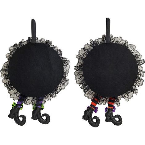 Guirlande Halloween déco maison jambe sorcière suspension pour fête, décoration intérieure (sachet), violet, taille unique (1/4)