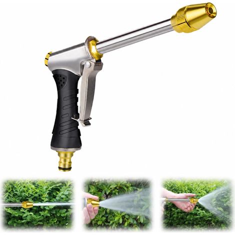 Pistolet et lance pour nettoyeur haute pression  Buse haute pression réglable, embout pour tuyau d'arrosage, 3 modes de jet, pour lavage auto, jardin et terrasse (1/5)