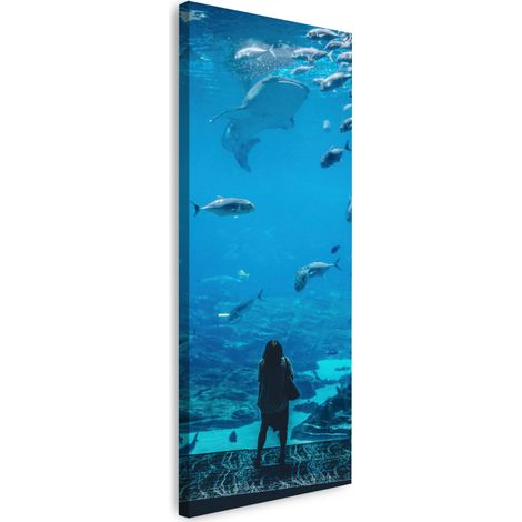 Lienzo impreso "Gente Acuario" 40x120 cm