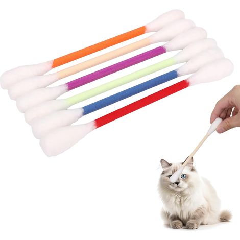 6pcs Coton Tige pour Chat Jouet avec Herbe, 16x1,5cm Bâtons à Mâchouiller Chaton Jouet Interactif Kitty Kicker Contre l'Ennui pour l'exercice & Le Jeu (Couleurs Assorties) (1/5)