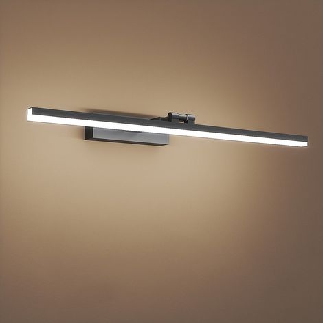 LED Spiegellampe Bad 60cm, 6500K, Schwarz (1/5)