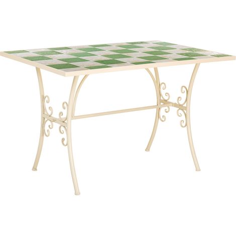 Mesa de mosaico y forja multicolor 120x80x75hcm