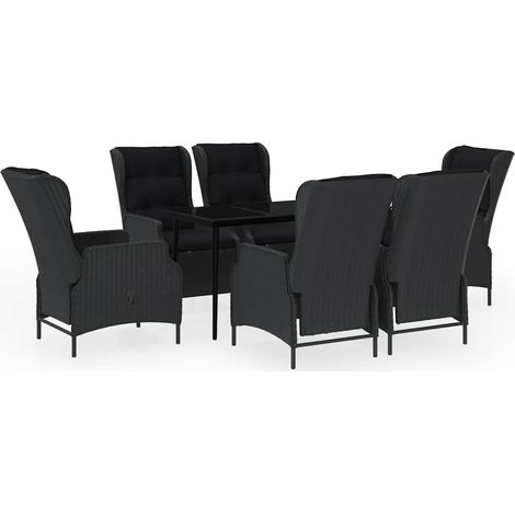Maison Exclusive - Ensemble à manger de jardin 7 pcs Gris foncé (1/5)