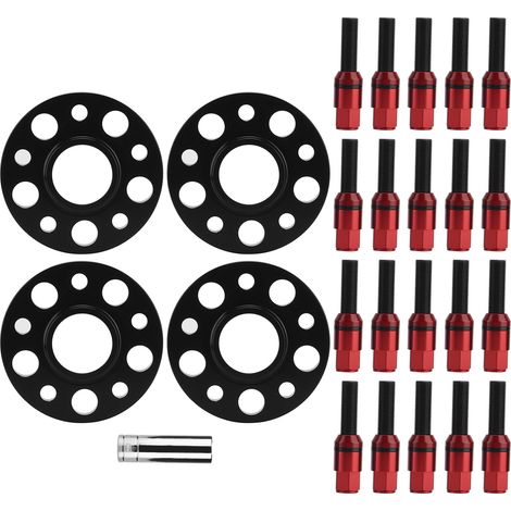 Kit d'entretoises de roue centrées sur moyeu, 15mm 20mm avec boulons de rechange pour BMW Série 1 2 3 X1 X2 X3 (Rouge) (1/5)