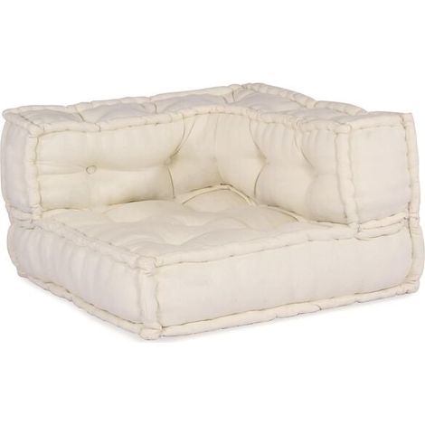 Ensemble de canapé modulaire quatre pièces, tissu beige. (1/5)