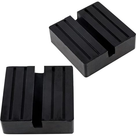 ALLIANDIS2 Pcs Jack Pad en Caoutchouc (75x75x25mm) Universal à Fente Rail Cadre Protecteur pour cric pour Protecteur de les voitures et les VUS pour Crics et Elévateurs (1/4)