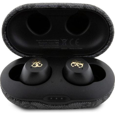 Casque Bluetooth Guess GUTWSP4EGKTWS + station d'accueil ENC noir/noir 4G Métal (1/4)