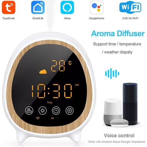 Tuya Diffusore di Aromi per Ambienti Smart WiFi con Sveglia (1/5)
