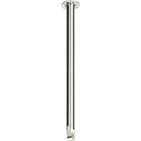 Etançon pour tringle 300 mm laiton chromé, avec rosace de plafond