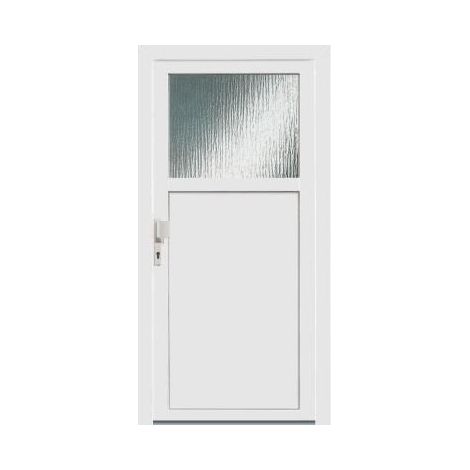 Nebeneingangstür, Modell H/2 KS weiss, B980 x H1980 mm, LI