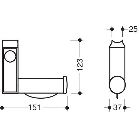 HEWI 950.06.E02 tête de pompe noir mat