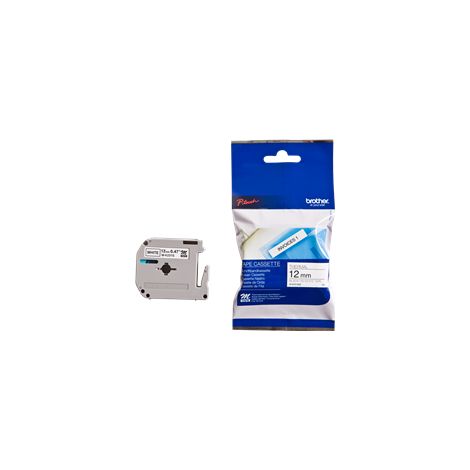 Brother M-K231SBZ - Negro sobre blanco - Rollo (1,2 cm x 4 m) 1 bobina(s) blster - cinta no laminada - para P-Touch PT-55, PT-65, PT-75, PT-80, PT-85