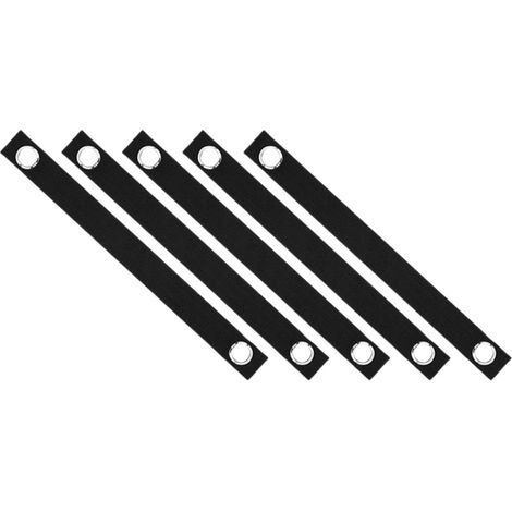 Lot 5 Soutien d'arbre en Nylon Noir avec Œillets, Rubans Greffage Flexibles pour Tuteurage et Fixation D'arbres Jardin (1/5)