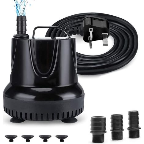 Pompe submersible 40W, 1500L/H, débit réglable, ultra silencieuse, 3 buses (SKU produit : 96442467 SKU Offre : lehua25.5.28-7) (1/5)