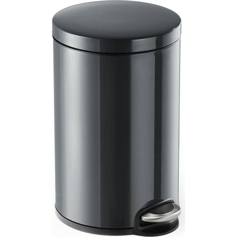 Durable 341158 Bidone della spazzatura 12 l (Ø x A) 25 cm x 40 cm Metallo, Plastica Grigio antracite 1 pz. (1/5)