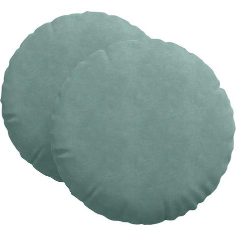 Maison Exclusive - Sitzkissen 2 pcs Meergrün Ø60 x 21 cm Samt