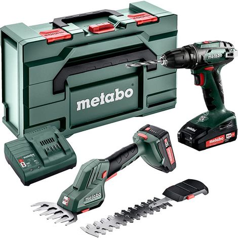 Set combinado Metabo 2.2.5 18 V BS 18 + SGS 18 LTX Q + 2 baterías de 2,0 Ah + cargador + metaBOX (685186000)