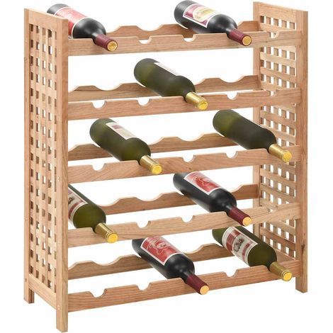 Maison Exclusive - Weinregal für 25 Flaschen Nussbaumholz Massiv