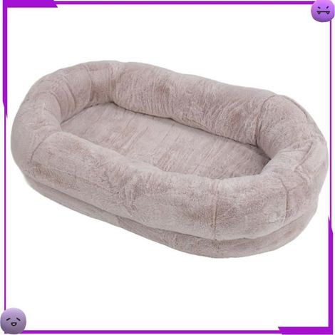 AUCUNE grand lit pour chien Lit pour chien humain, confortable, très grande taille, parfum hydratant 53,1 X 33,5 X 11,8 pouces (1/5)