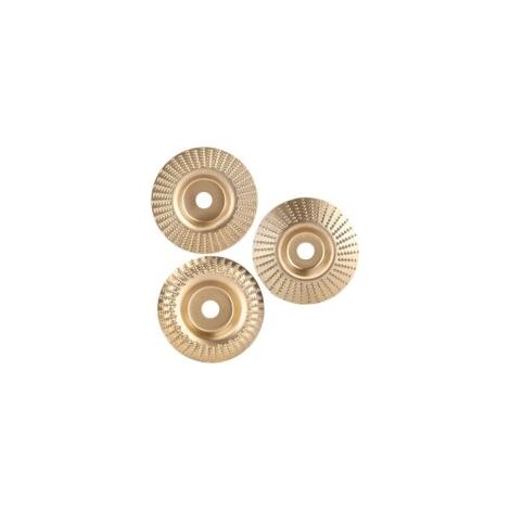 Disco abrasivo per smerigliatrice angolare, disco abrasivo per intaglio del legno, disco abrasivo, oro, 3 pezzi - Crezuo
