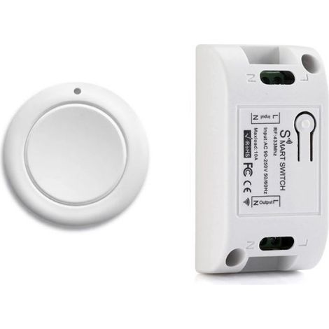 Interrupteur de LumièRe Sans Fil Maison Intelligente RF 433 MHz TéLéCommande AC 110V 220V RéCepteur Bouton Poussoir Chambre (1/4)