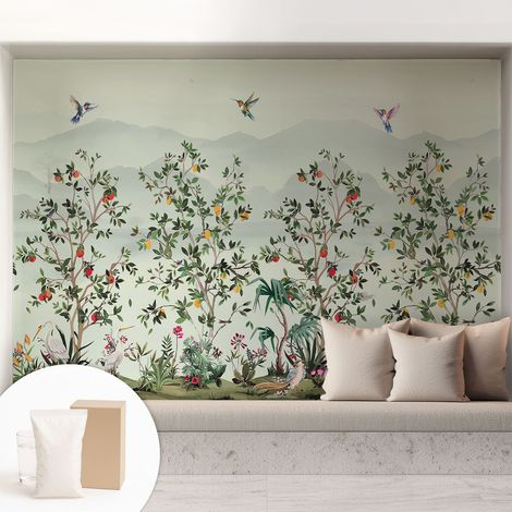 Carta Da Parati Con Design Moderno - Per Rinnovamento Rapido - Non-Woven - Per Interni Moderni Alberi esotici 208x146 cm (1/5)
