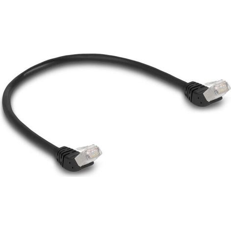 Delock 80260 rj45 cable de red cat.6a s/ftp 45° nach oben angular 0,5 m negro (1/2)
