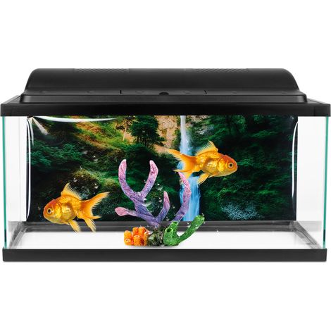 Sticker mural adhésif en PVC motif cascade jungle pour aquarium, 91 x 50 cm (1/5)