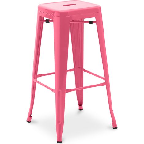 Barhocker – Industrial Stil – Stahl – 76 cm – Stylix Pink