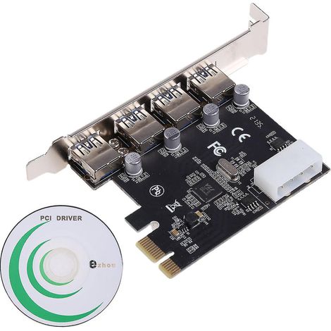 Carte d'extension adaptateur PCI-e 1x vers 16x, carte adaptatrice PCI-e 1 vers 4 USB 3.0 (1/4)