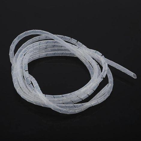Support de câble spiralé pour la gestion des câbles, 15 m, blanc, 6 mm, pour PC, TV, bureau à domicile (1/5)