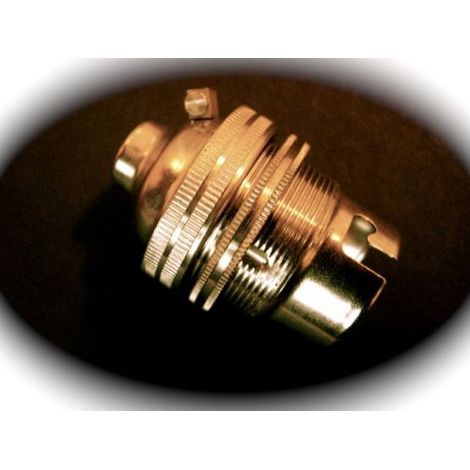 Dencon 101NB BC Brass 1/2in Switched Lamp Holder DCN101NB