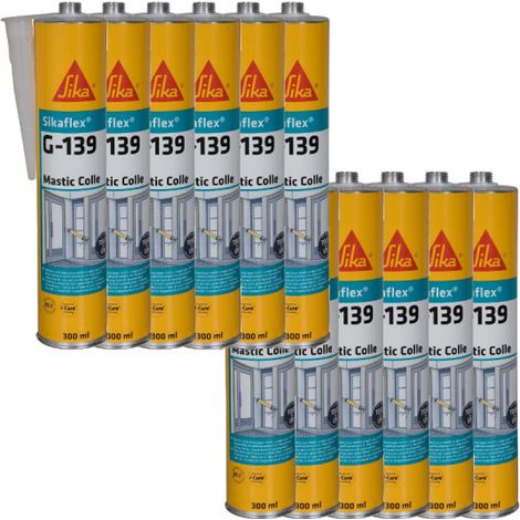 12er-Set SIKA Sikaflex G 139 schnellhärtende Klebemasse - Weiß - 300ml