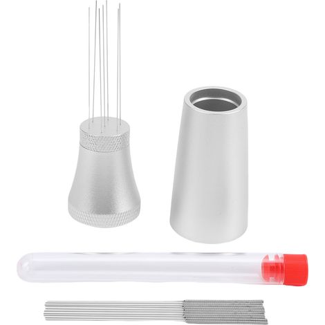 Distributore Caffè 7 Aghi Regolabili – Acciaio Inox 304, Manico in Alluminio Antiscivolo – Design Elegante e Funzionale – Ideale per Preparazione Espresso Domestica e Professionale (1/5)