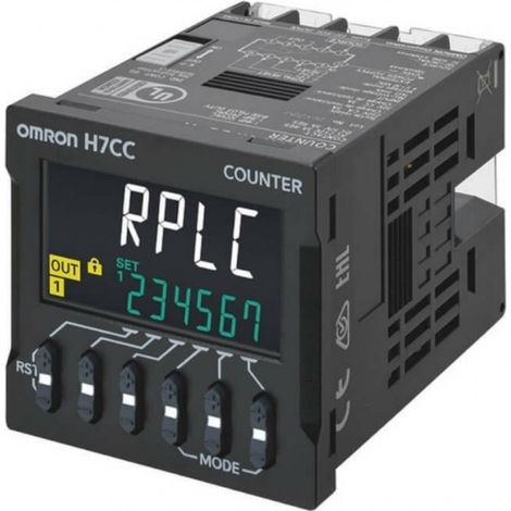 Contatore digitale 48x48mm a 6 cifre LCD retroilluminato IP66 Omron H7CCAUD