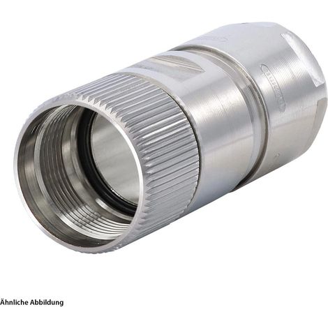 7814400000 HUMMEL M16 Connecteur pour câbles INOX droit Sortie de câble droit, Plage de serrage 5,0 mm - 9,0 mm Couleur argenté - 1 Stück (1/2)