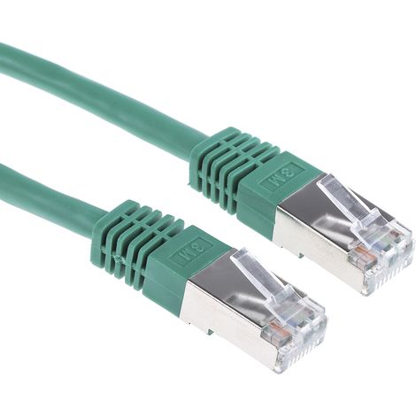 Câble cat 6 Avec connecteur / , S/FTP, gaine PVC Vert, 5m ( Prix pour 1 )
