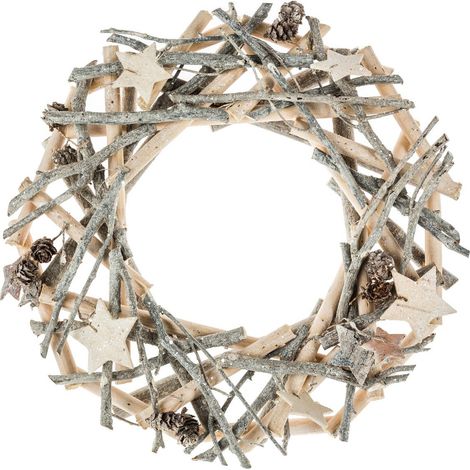 Couronne de Noël en Bois avec Branches et Déco terre sauvage - Feeric Christmas (1/4)