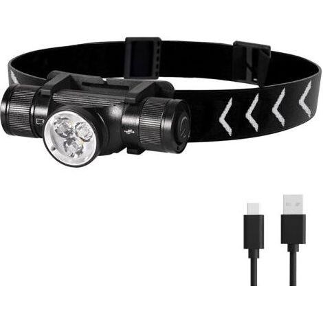 H330 Lampe Frontale, 1500 Lumens Lampe Frontale LED Rechargeable, IP66 Étanche Torche Frontale, 5 Modes d'Éclairage pour Cyclisme Camping Randonnée Bricolage [Classe énergétique A+++] (1/5)