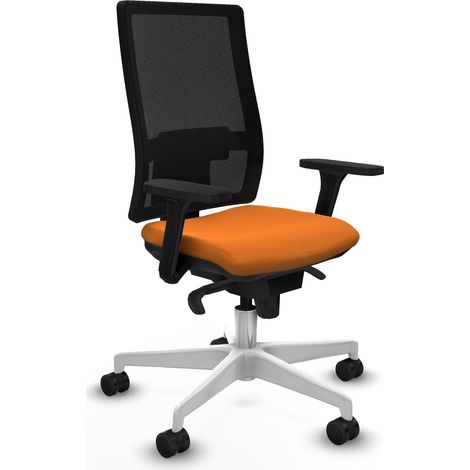 Sedia da ufficio piqueras y crespo design moderno pelle arancione