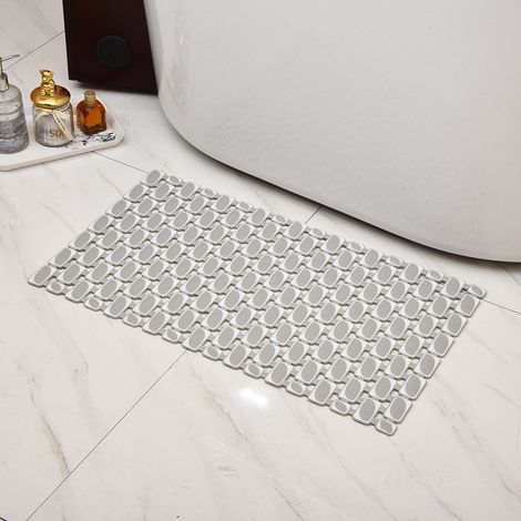 Grand tapis de douche antidérapant et résistant aux moisissures, adapté aux personnes âgées - 40 x 70 cm - Tapis de douche d'intérieur (1/5)