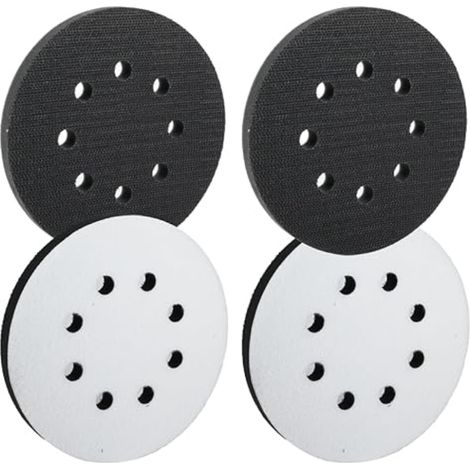 Tampon Interface 125mm 8 Trous en Mousse Souple pour Rondes, de Tampon Éponge, Disques Ponçage et Assiettes Polissage (1/5)