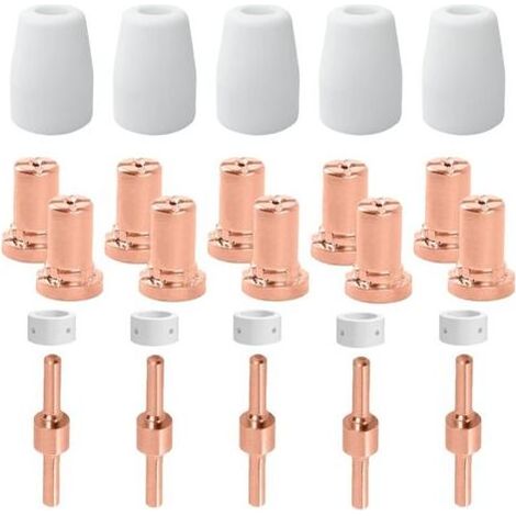 Decoupeur Plasma Buse Consommables Parkside Tip Buse Plasma Decoupe Electrode Tip Buse Consommable pour Cut 30 40 50 (25 pièces) (1/5)